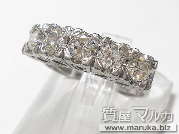 プラチナ ダイヤモンド 0.93ct 一文字リングの買取・質預かり｜大阪の質屋マルカ
