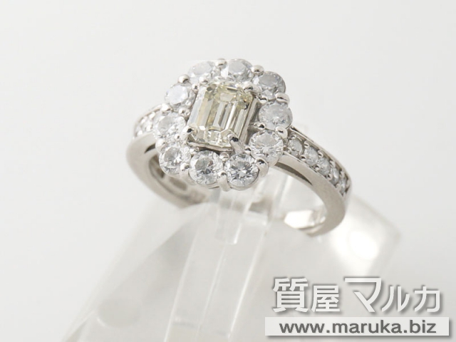 イエローダイヤモンド 0.79ct デザインリングの買取・質預かり｜大阪の質屋マルカ
