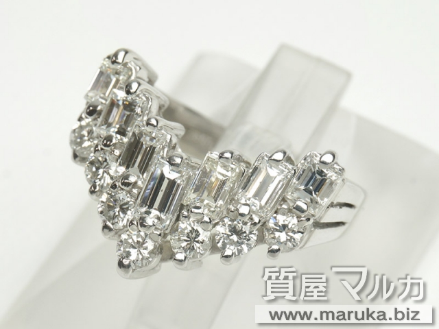 プラチナ ダイヤモンド 1.50ct V字リングの買取・質預かり｜大阪の質屋マルカ