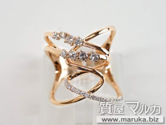 K18 ダイヤモンド デザインリングの買取・質預かり｜大阪の質屋マルカ