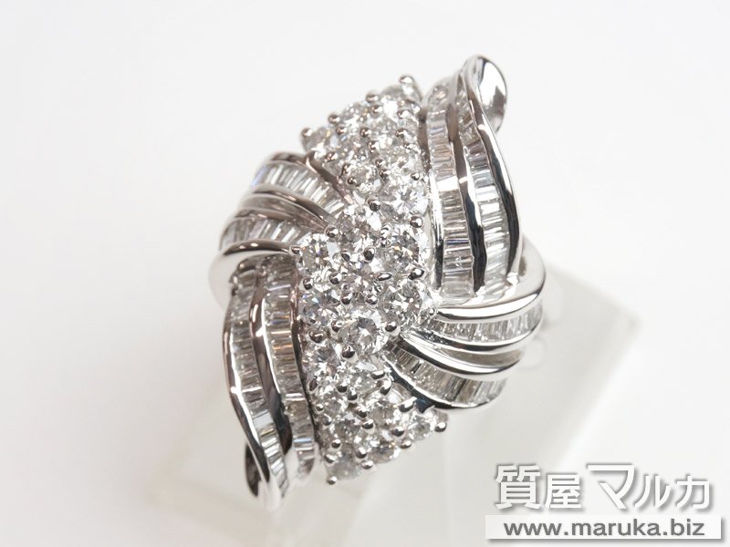 Pt900 ダイヤモンド 3.0ct デザインリングの買取・質預かり｜大阪の質屋マルカ