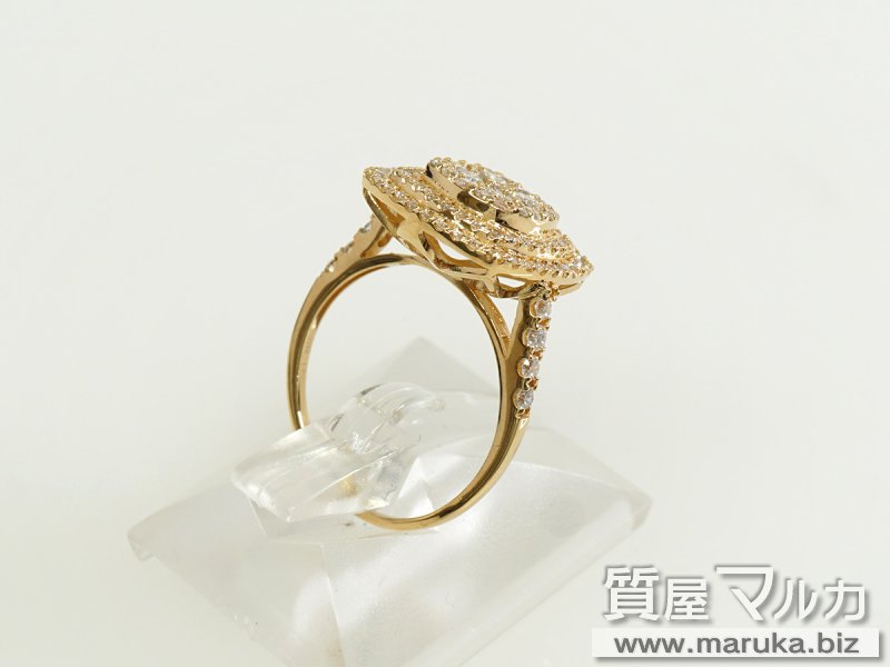 K18PG ダイヤモンド1.0ct デザインリングの買取・質預かり｜大阪の質屋マルカ