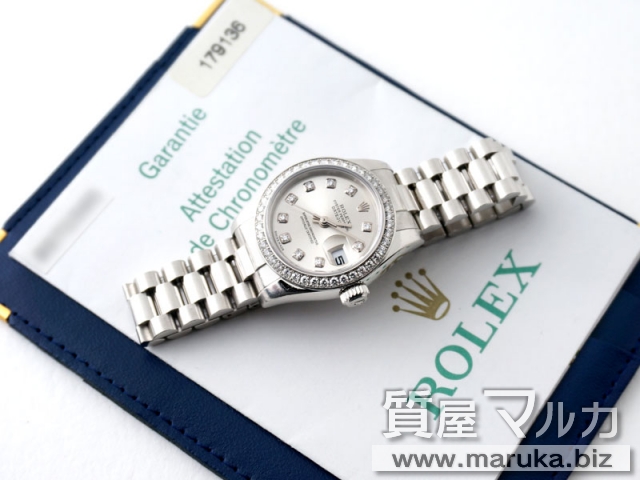 ROLEX プラチナ デイトジャスト 179136Gの買取・質預かり｜大阪の質屋マルカ