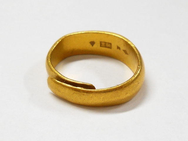 純金刻印の指輪 7.2gの買取・質預かり｜大阪の質屋マルカ