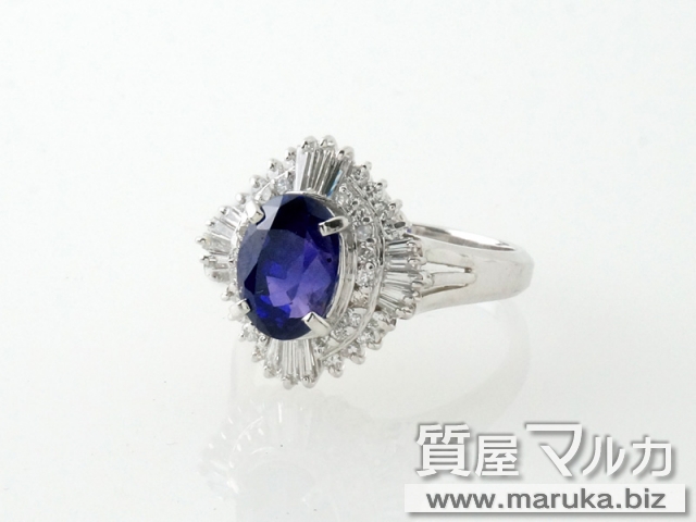 プラチナ900・サファイヤ 3.06ct リングの買取・質預かり｜大阪の質屋マルカ