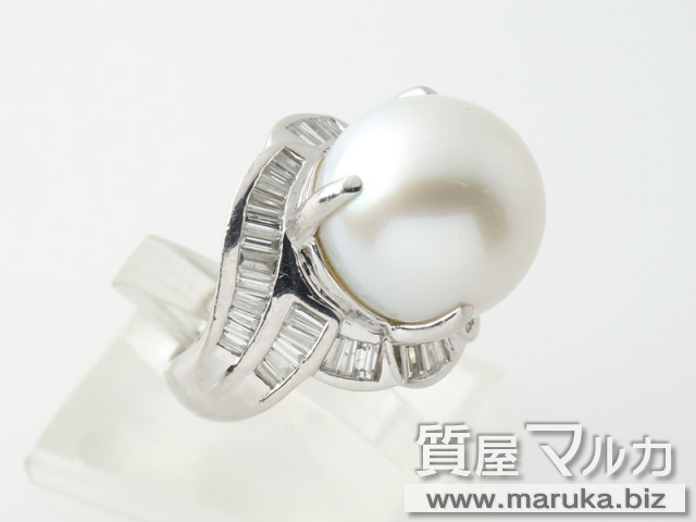Pt900 南洋真珠 15.5mm ダイヤモンドリングの買取・質預かり｜大阪の質屋マルカ