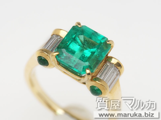 K18 エメラルド 3.1ct リングの買取・質預かり｜大阪の質屋マルカ