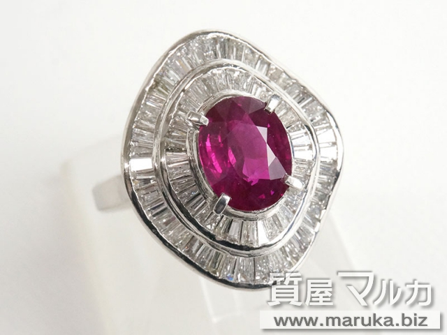 綺麗なルビー 2.59ct ダイヤ巻リングの買取・質預かり｜大阪の質屋マルカ