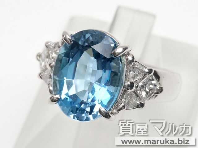 高品質アクアマリン3.5ct リングの買取・質預かり｜大阪の質屋マルカ