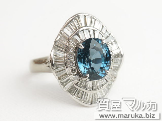 サファイヤ 4.1ct ダイヤ巻リングの買取・質預かり｜大阪の質屋マルカ