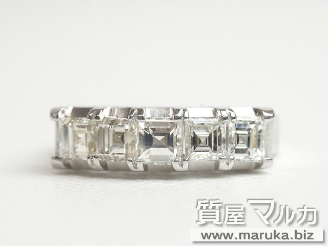 ☆正規品新品未使用品 Pt850 ダイヤ0.73ct. 一文字 リング#13号