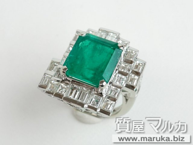 エメラルド9.3ct 高品質ダイヤモンド リングの買取・質預かり｜大阪の質屋マルカ