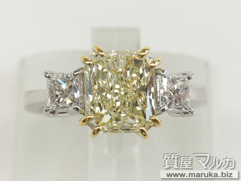 イエローダイヤモンド2.09ct リングの買取・質預かり｜大阪の質屋マルカ