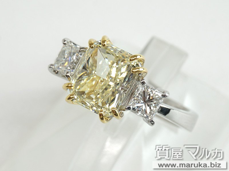 イエローダイヤモンド2.09ct リングの買取・質預かり｜大阪の質屋マルカ