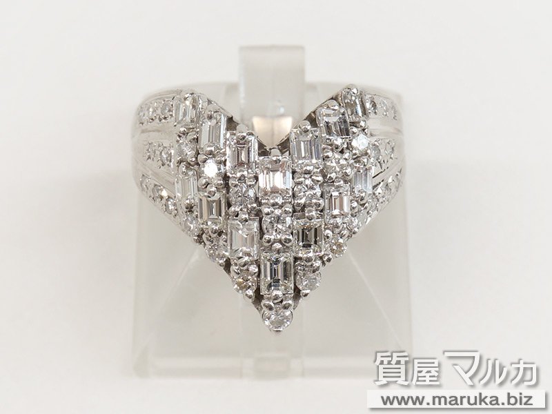 Pt900 ダイヤモンド2.0ct V字リングの買取・質預かり｜大阪の質屋マルカ