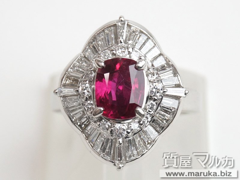 Pt900 ルビー2.3ct ダイヤモンドリングの買取・質預かり｜大阪の質屋マルカ