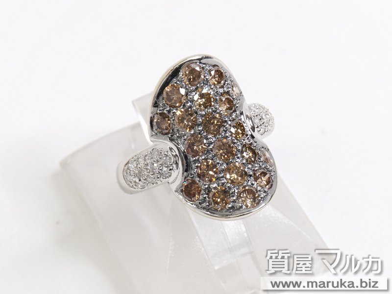 ブラウンダイヤ1.6ct デザインリングの買取・質預かり｜大阪の質屋マルカ