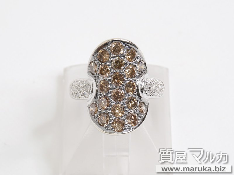 ブラウンダイヤ1.6ct デザインリングの買取・質預かり｜大阪の質屋マルカ