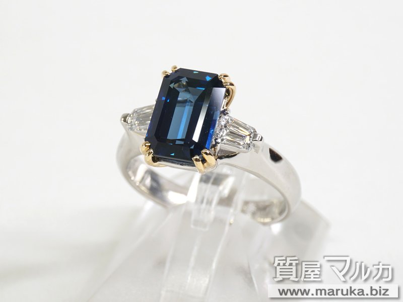 Pt900/K18 ブルーサファイヤ 4.3ct リングの買取・質預かり｜大阪の質屋マルカ