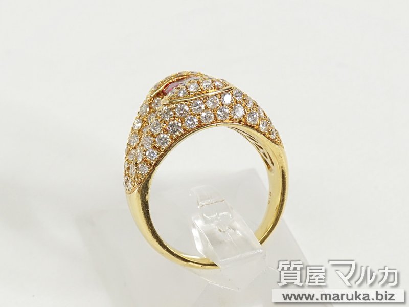 ルビー1.35ct ダイヤモンド デザインリングの買取・質預かり｜大阪の質屋マルカ