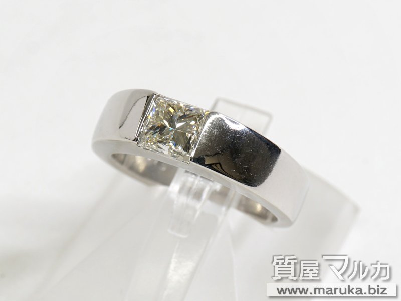 イエロー角ダイヤモンド 1.125ct プラチナリングの買取・質預かり｜大阪の質屋マルカ