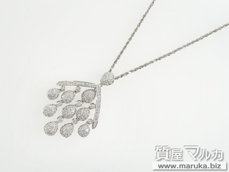 K18WG ダイヤモンド4.1ct ネックレス【質屋マルカ】