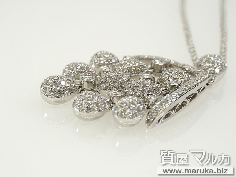 K18WG ダイヤモンド4.1ct ネックレス【質屋マルカ】