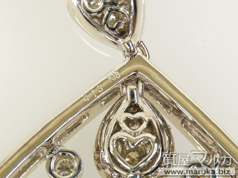 K18WG ダイヤモンド4.1ct ネックレス【質屋マルカ】