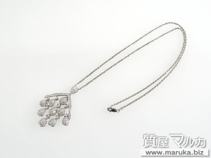 K18WG ダイヤモンド4.1ct ネックレス【質屋マルカ】