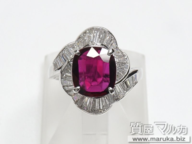 Pt900 ルビー2.05ct ダイヤモンドリングの買取・質預かり｜大阪の質屋マルカ