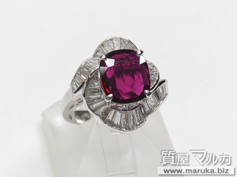 Pt900 ルビー2.05ct ダイヤモンドリングの買取・質預かり｜大阪の質屋マルカ