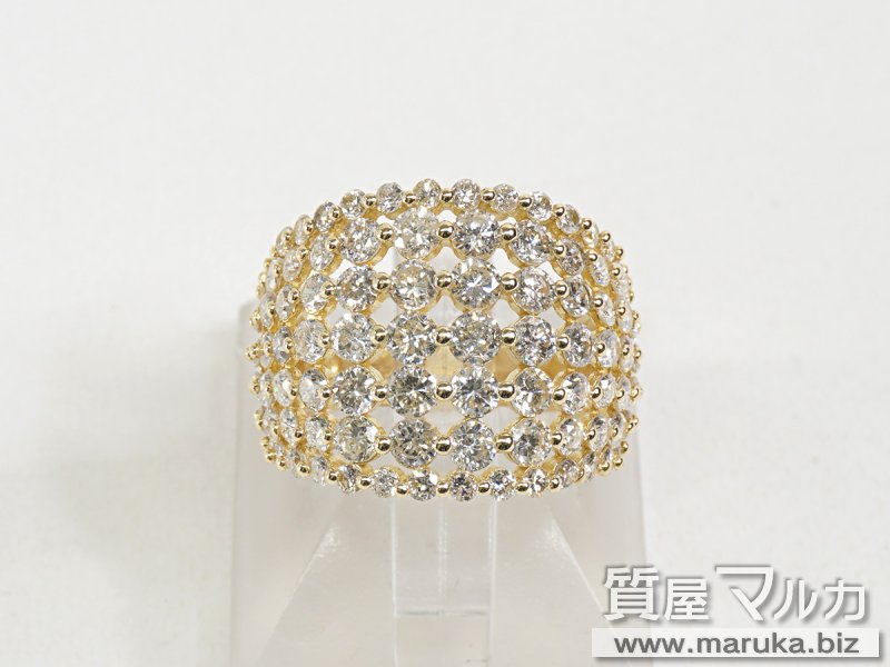 K18 パヴェダイヤ 3.28ct デザインリングの買取・質預かり｜大阪の質屋マルカ