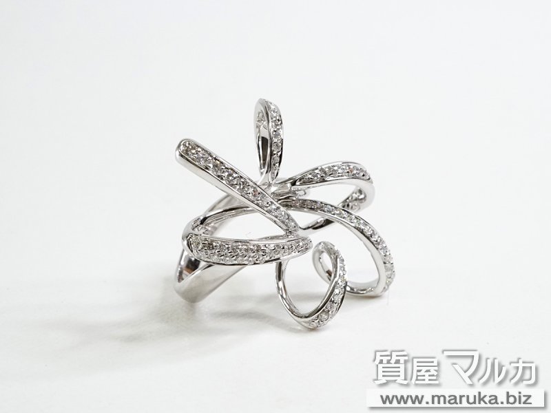 750WG ダイヤモンド デザインリングの買取・質預かり｜大阪の質屋マルカ