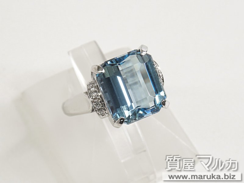 アクアマリン 5.2ct プラチナリングの買取・質預かり｜大阪の質屋マルカ