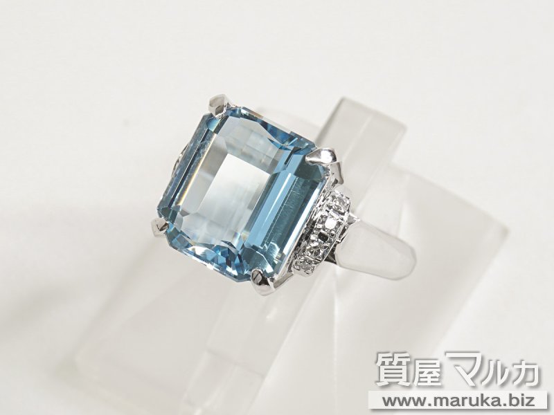 アクアマリン 5.2ct プラチナリングの買取・質預かり｜大阪の質屋マルカ