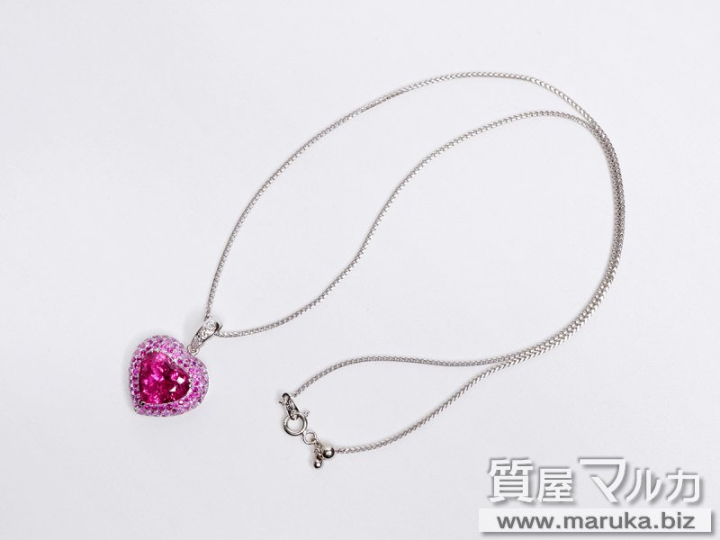 K18WG ピンクトルマリン ハートネックレスの買取・質預かり｜大阪の質屋マルカ