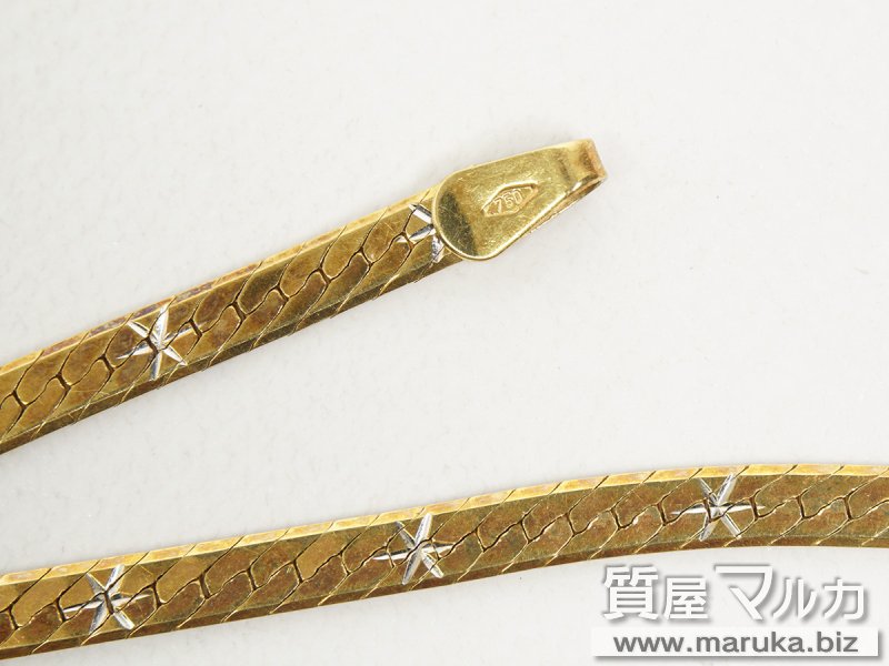 K18 オメガネックレス 12.4gの買取・質預かり｜大阪の質屋マルカ