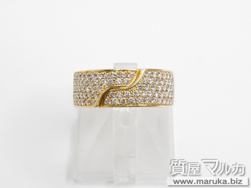 K18 ダイヤモンド1.2ct デザインリングの買取・質預かり｜大阪の質屋マルカ
