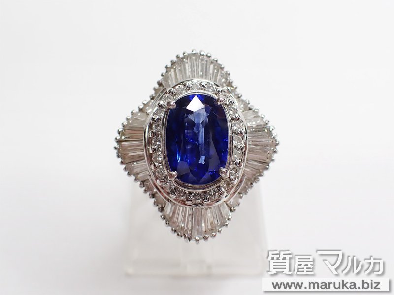 Pt900 サファイヤ4.5ct ダイヤモンドリングの買取・質預かり｜大阪の質屋マルカ