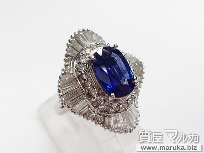 Pt900 サファイヤ4.5ct ダイヤモンドリングの買取・質預かり｜大阪の質屋マルカ