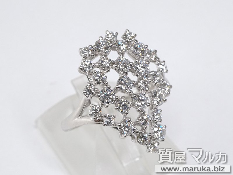 Pt900 高品質ダイヤ デザインリングの買取・質預かり｜大阪の質屋マルカ