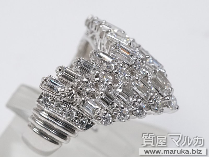 V字4列 ダイヤモンド3.05ct リングの買取・質預かり|大阪の質屋マルカ