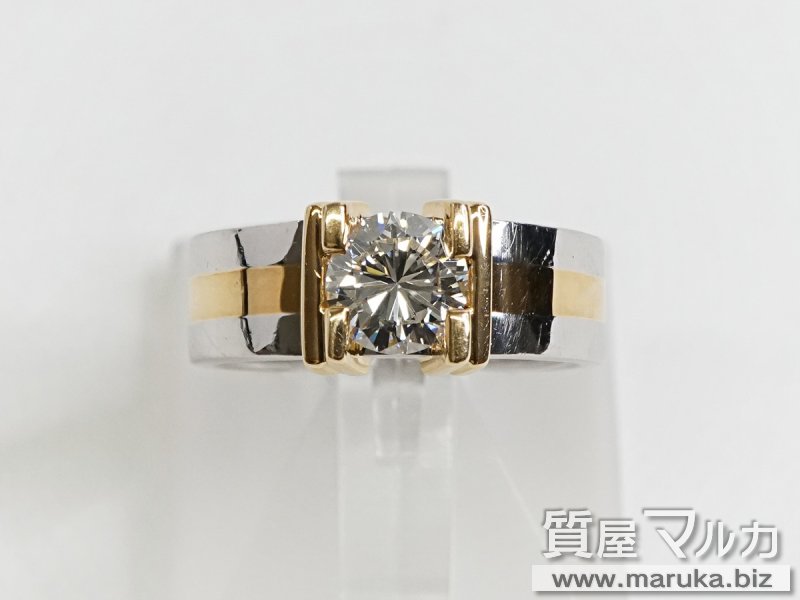 Pt900/K18 ダイヤモンド 1.02ct リングの買取・質預かり｜大阪の質屋マルカ