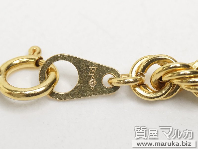 K18  パイプロープ ネックレス 21.2gの買取・質預かり｜大阪の質屋マルカ