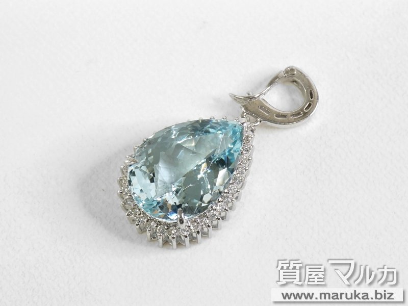 Pt900 アクアマリン 9.9ct ペンダントトップの買取・質預かり|大阪の質屋マルカ