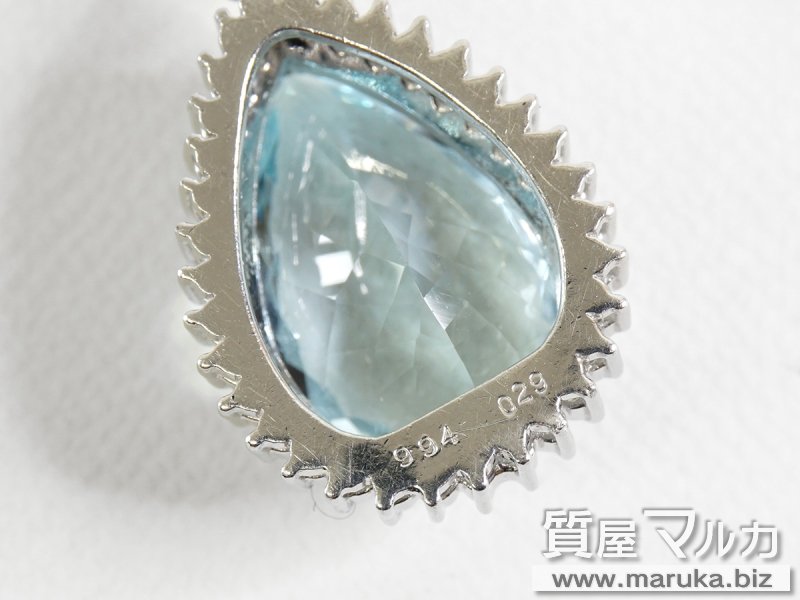 Pt900 アクアマリン 9.9ct ペンダントトップの買取・質預かり|大阪の質屋マルカ