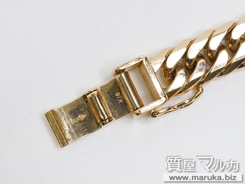 K18 ダブル六面喜平ブレスレット 50.7gの買取・質預かり｜大阪の質屋マルカ