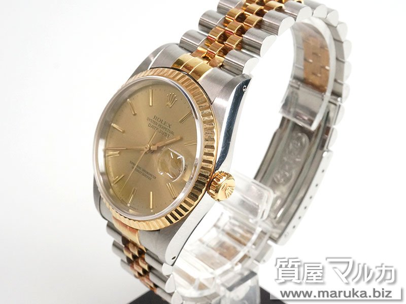 ロレックス メンズ デイトジャスト 16233の買取・質預かり｜大阪の質屋マルカ
