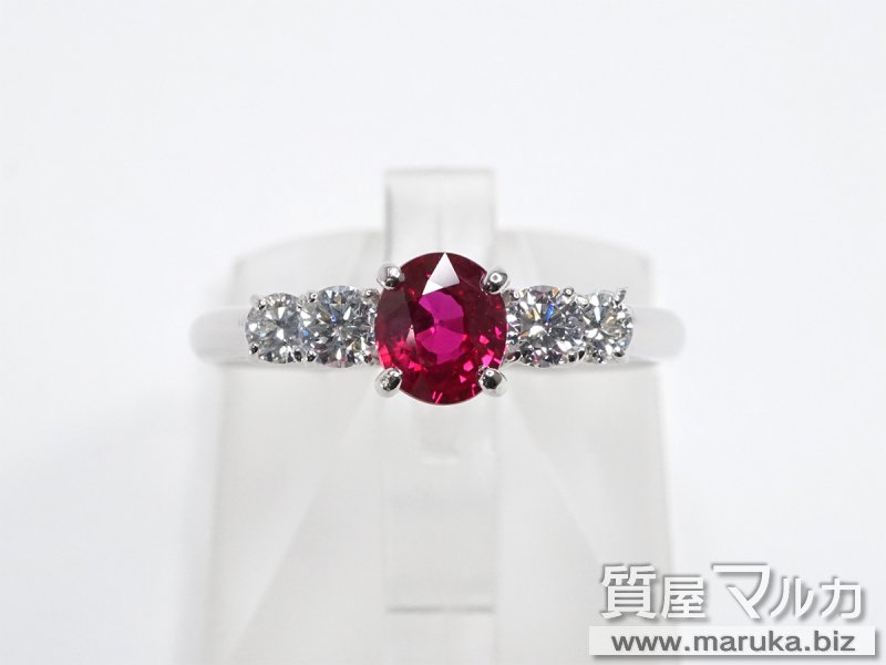 Pt900 高品質ルビー1.07ct ダイヤモンドリングの買取・質預かり|大阪の質屋マルカ