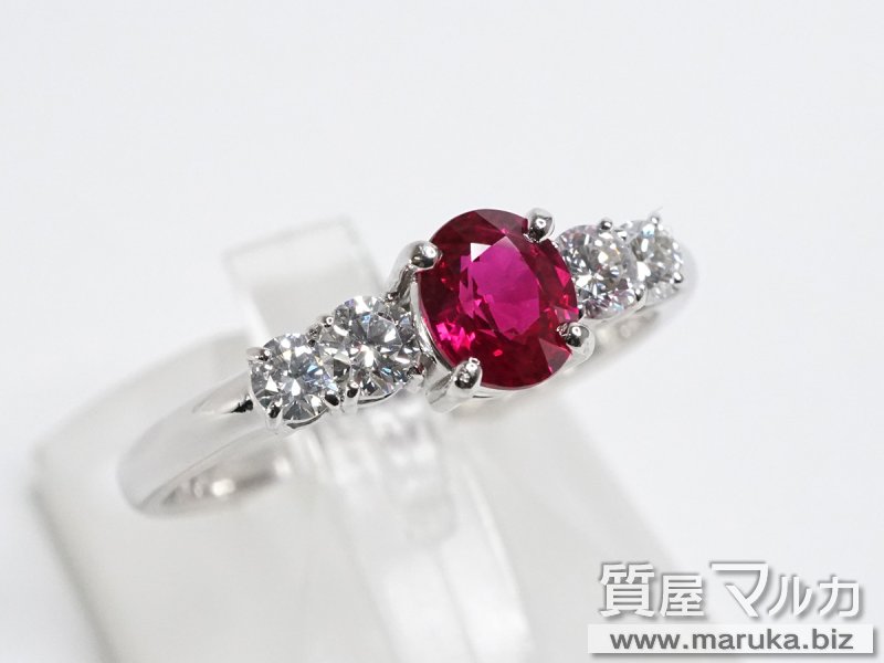 Pt900 高品質ルビー1.07ct ダイヤモンドリングの買取・質預かり|大阪の質屋マルカ
